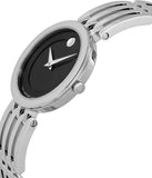  Shop Authentic Movado Esperanza 28mm Black Dial Silver Steel Strap Watch For Women - 0607051 - Luxxuri