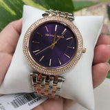  Shop Authentic Michael Kors Darci Purple Dial Two Tone Steel Strap Watch for Women - MK3353 - Luxxuri