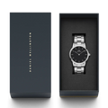  Shop Authentic Daniel Wellington Iconic Link Black Dial Silver Steel Strap Watch For Women - DW00100342 - Luxxuri