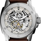  Shop Authentic Fossil Modern Machine Automatic Skeleton White Dial Brown Leather Strap Watch for Women - ME3083 - Luxxuri