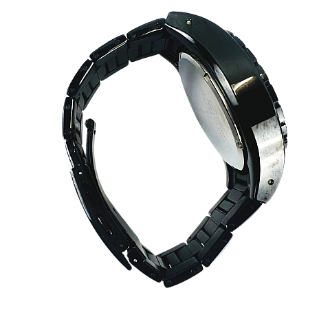  Shop Authentic Armani Exchange Chronograph Black Dial Black Steel Strap Watch for Men - AX1058 - Luxxuri