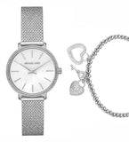  Shop Authentic Michael Kors Pyper Quartz Mother of Pearl White Dial Silver Mesh Strap Watch For Women - MK4618 - Luxxuri