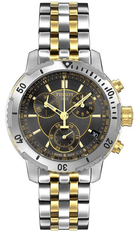  Shop Authentic Tissot T Sport PRS 200 Chronograph Black Dial Two Tone Steel Strap Watch For Men - T067.417.22.051.00 - Luxxuri