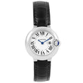  Shop Authentic Cartier Ballon Bleu Silver Dial Black Leather Strap Watch for Women - W69018Z4 - Luxxuri