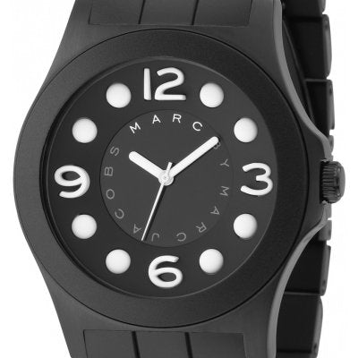 Marc Jacobs Pelly Black Dial Black Silicone Strap Watch for Women - MBM2527