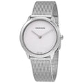  Shop Authentic Calvin Klein Minimal White Dial Silver Mesh Bracelet Watch for Women - K3M2212Y - Luxxuri