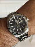  Shop Authentic Tag Heuer Aquaracer Calibre 5 Grey Dial Silver Steel Strap Watch for Men - WBD2113.BA0928 - Luxxuri