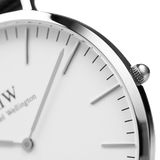  Shop Authentic Daniel Wellington Classic Reading White Dial Black Leather Strap Watch For Women - DW00100058 - Luxxuri