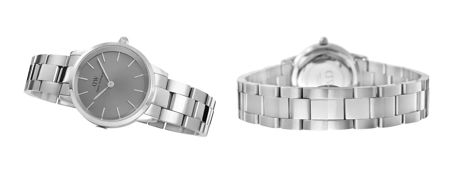  Shop Authentic Daniel Wellington Link Grey Dial Silver Steel Strap Watch For Men - DW00100328 - Luxxuri