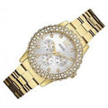  Shop Authentic Guess Dazzler Diamonds Silver Dial Gold Steel Strap Watch for Women - W0335L2 - Luxxuri