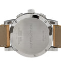 Burberry The City Chronograph White Dial Haymarket Leather Strap Watch For Men - BU9360