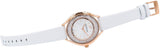  Shop Authentic Swarovski Crystalline Aura Silver Dial White Leather Strap Watch for Women - 5519453 - Luxxuri