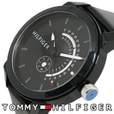  Shop Authentic Tommy Hilfiger Denim Quartz Black Dial Black Leather Strap Watch for Men - 1791479 - Luxxuri