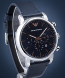  Shop Authentic Emporio Armani Luigi Chronograph Blue Dial Blue Leather Strap Watch For Men - AR11451 - Luxxuri