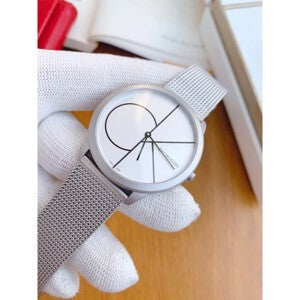  Shop Authentic Calvin Klein Minimal White Dial Silver Mesh Bracelet Watch for Men - K3M5115X - Luxxuri