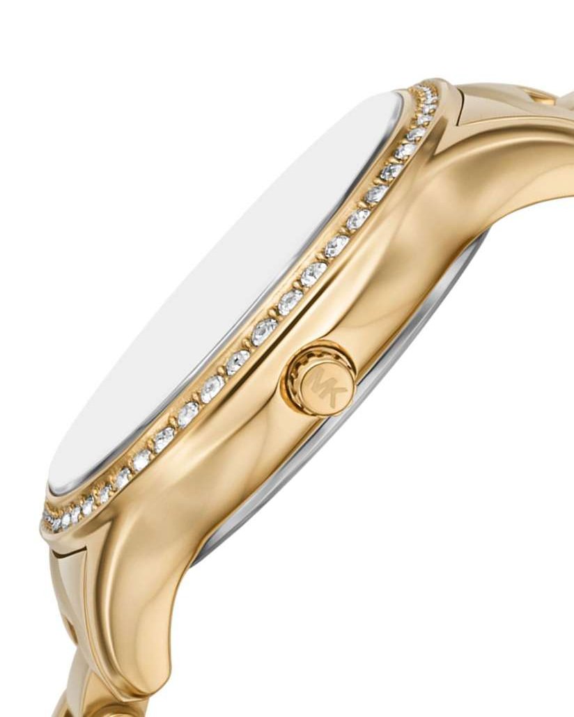  Shop Authentic Michael Kors Sage Analog White Dial Gold Steel Strap Watch for Women - MK4822 - Luxxuri