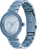  Shop Authentic Tommy Hilfiger Joy Chronograph Blue Dial Blue Steel Strap Watch For Women - 1782535 - Luxxuri