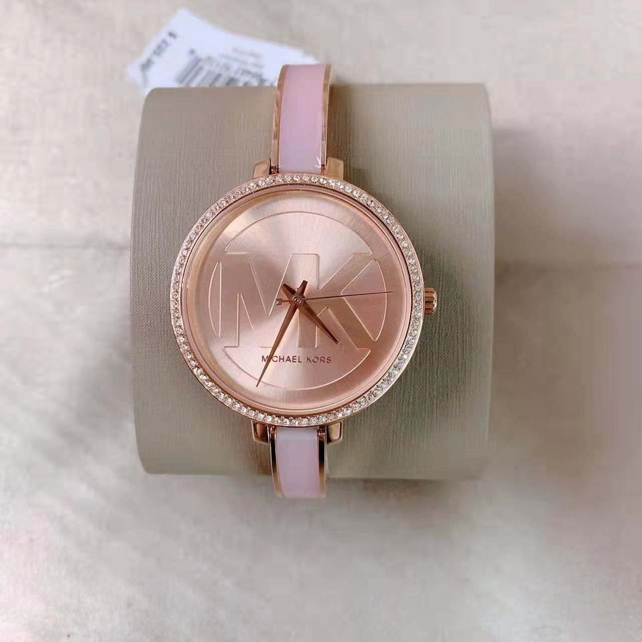  Shop Authentic Michael Kors Jaryn Analog Rose Gold Dial Pink Steel Strap Watch For Women - MK4545 - Luxxuri
