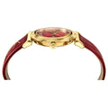 Versace V-Motif Red Dial Red Leather Strap Watch for Women - VERE00418