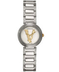  Shop Authentic Versace Virtus Quartz White Dial Silver Steel Strap Watch For Women - VET300621 - Luxxuri