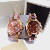  Shop Authentic Michael Kors Bradshaw Chronograph Brown Dial Two Tone Steel Strap Watch For Women - MK5944 - Luxxuri