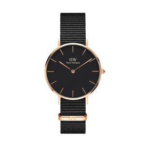  Shop Authentic Daniel Wellington Classic Petite Cornwall Black Dial Black NATO Strap Watch For Women - DW00100215 - Luxxuri