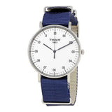  Shop Authentic Tissot T Classic Everytime Large White Dial Blue NATO Strap Watch For Men - T109.610.17.037.00 - Luxxuri