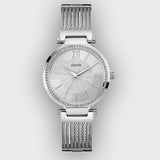  Shop Authentic Guess Soho Silver DIal Stainless Steel Mesh Bracelet Watch For Women - W0638L1 - Luxxuri