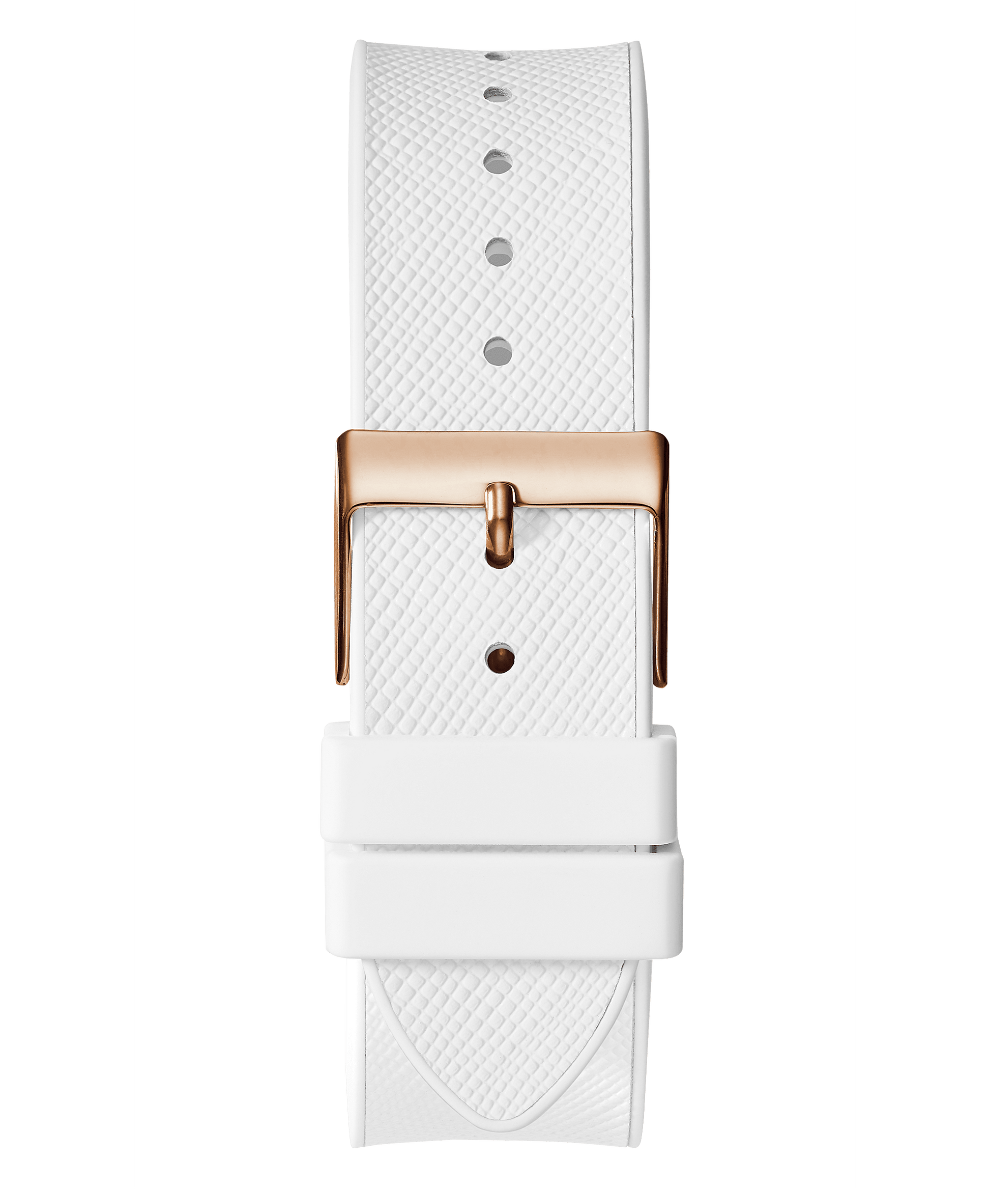  Shop Authentic Guess Raven Diamonds Rose Gold Dial White Silicone Strap Watch for Women - GW0105L3 - Luxxuri