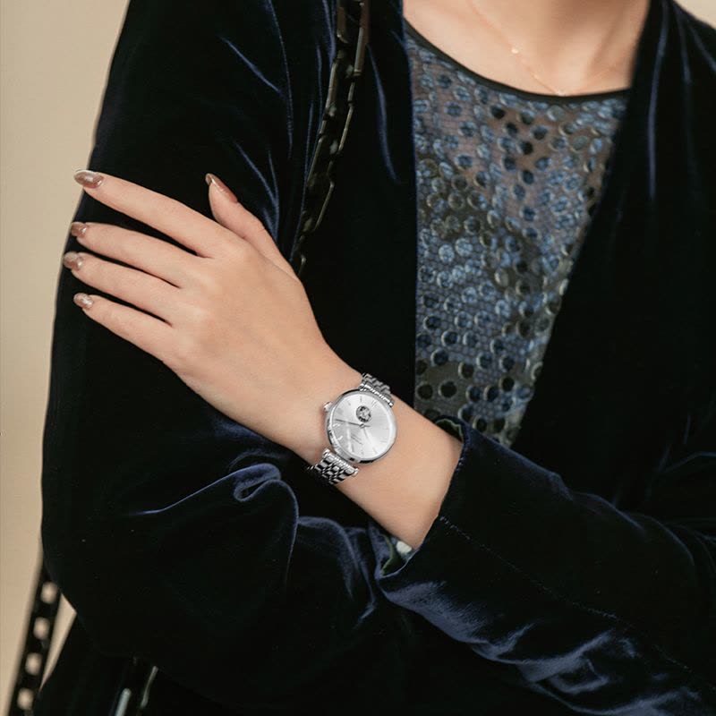  Shop Authentic Emporio Armani Gianni T-Bar Automatic Silver Dial Silver Steel Strap Watch For Women - AR60022 - Luxxuri