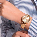  Shop Authentic Guess Montage Quartz Gold Dial Gold Steel Strap Watch For Women - GW0588L1 - Luxxuri