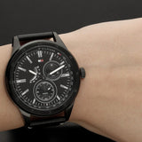  Shop Authentic Tommy Hilfiger Austin Black Dial Black Leather Strap Watch for Men - 1791638 - Luxxuri