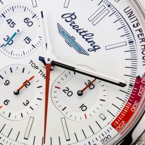  Shop Authentic Breitling Top Time B01 Ford Thunderbird White Dial Red Leather Strap Watch for Men - AB01766A1A1X1 - Luxxuri