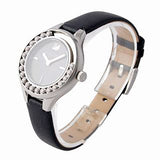  Shop Authentic Swarovski Lovely Crystals Mother of Pearl Black Dial Black Leather Strap Watch for Women - 5242898 - Luxxuri