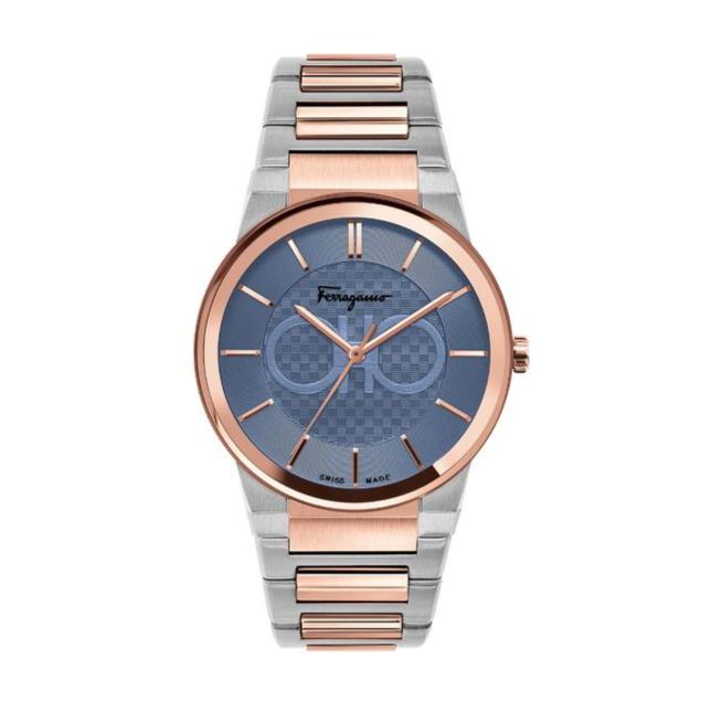  Shop Authentic Salvatore Ferragamo Sapphire Blue Dial Two Tone Steel Strap Watch for Men - SFHP007-20 - Luxxuri