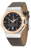  Shop Authentic Maserati Potenza Black Dial Brown Leather Strap Watch For Men - R8851108014 - Luxxuri