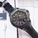  Shop Authentic Guess Rigor Analog Black Dial Black Leather Strap Watch For Men - W0040G1 - Luxxuri