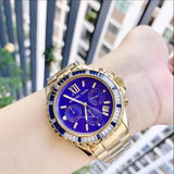  Shop Authentic Michael Kors Everest Chronograph Blue Dial Gold Steel Strap Watch for Women - MK5754 - Luxxuri