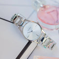  Shop Authentic Calvin Klein Dainty Silver Dial Silver Steel Strap Watch for Women - K7L23146 - Luxxuri