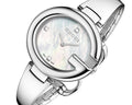  Shop Authentic Gucci Guccissima Diamonds Mother of Pearl Dial Silver Steel Strap Watch For Women - YA134303 - Luxxuri