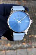  Shop Authentic Calvin Klein City Blue Dial Blue Leather Strap Watch for Women - K2G231VN - Luxxuri