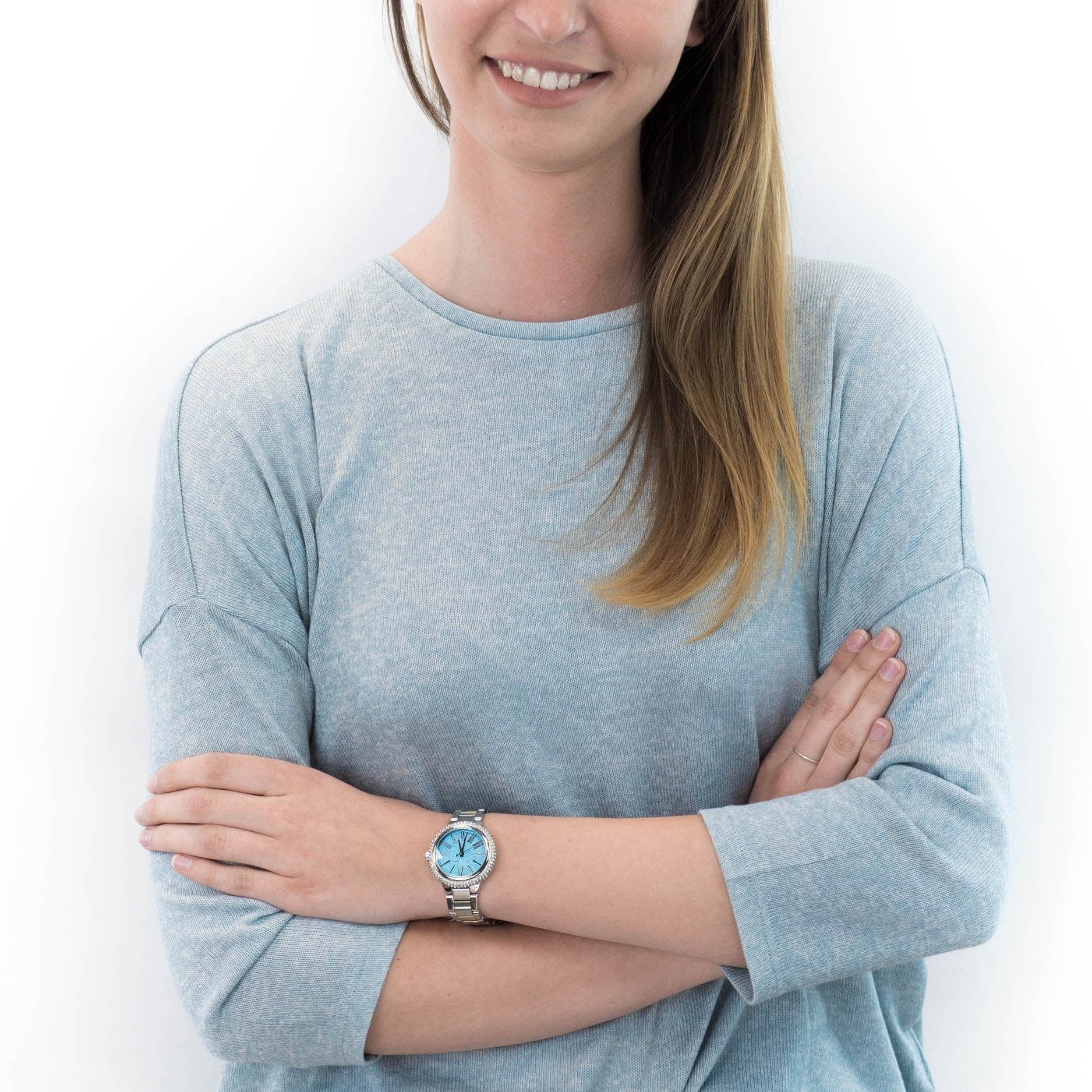  Shop Authentic Michael Kors Taryn Quartz Blue Dial Blue Steel Strap Watch For Women - MK6563 - Luxxuri