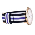  Shop Authentic Daniel Wellington Classic Trinity White Dial Three Tone Nylon Strap Watch For Women - 0509DW - Luxxuri
