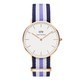  Shop Authentic Daniel Wellington Classic Trinity White Dial Three Tone Nylon Strap Watch For Women - 0509DW - Luxxuri