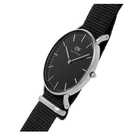  Shop Authentic Daniel Wellington Classic Cornwall Quartz Black Dial Black Nylon Strap Watch For Women - DW00100151 - Luxxuri