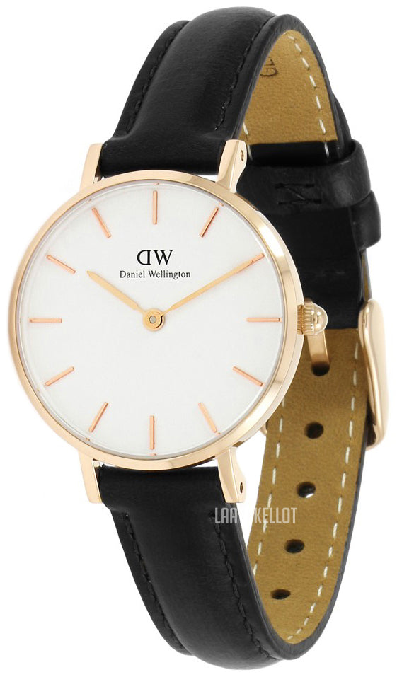  Shop Authentic Daniel Wellington Classic Petite Sheffield White Dial Black Leather Strap Watch For Women - DW00100230 - Luxxuri