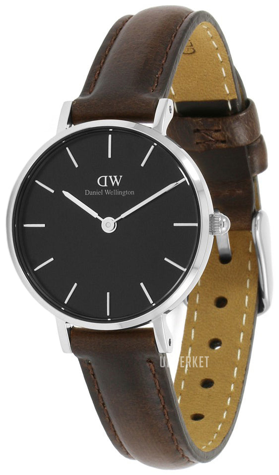  Shop Authentic Daniel Wellington Classic Petite Bristol Black Dial Brown Leather Strap Watch For Women - DW00100233 - Luxxuri