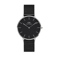  Shop Authentic Daniel Wellington Petite Ashfield Black Dial Black Mesh Strap Watch For Women - DW00100308 - Luxxuri