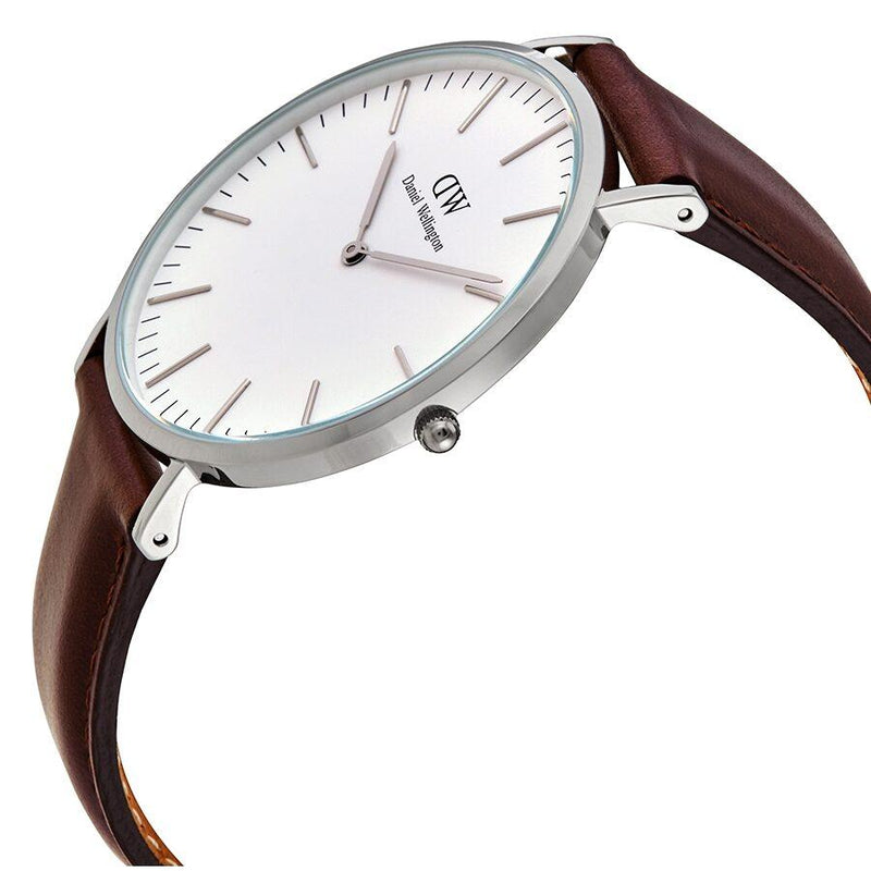  Shop Authentic Daniel Wellington Classic Bristol Quartz White Dial Brown Leather Strap Watch For Men - DW00100023 - Luxxuri