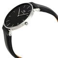  Shop Authentic Daniel Wellington Classic Sheffield Black Dial Black Leather Strap Watch For Women - DW00100145 - Luxxuri